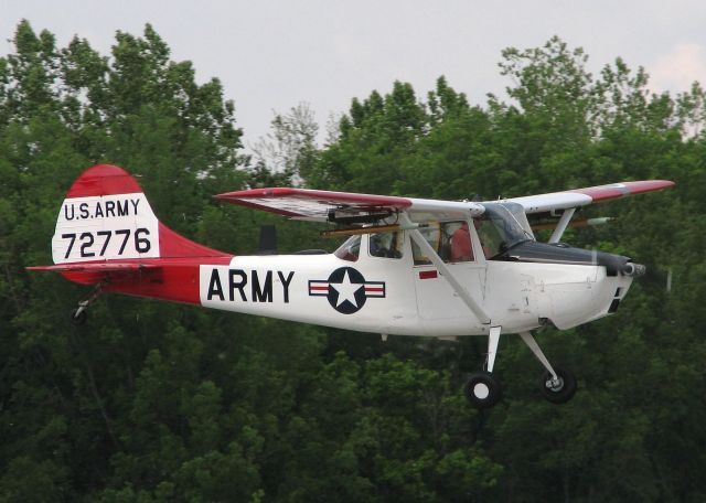 N19BD — - A Bird Dog about to touch down on 14 at Downtown Shreveport.