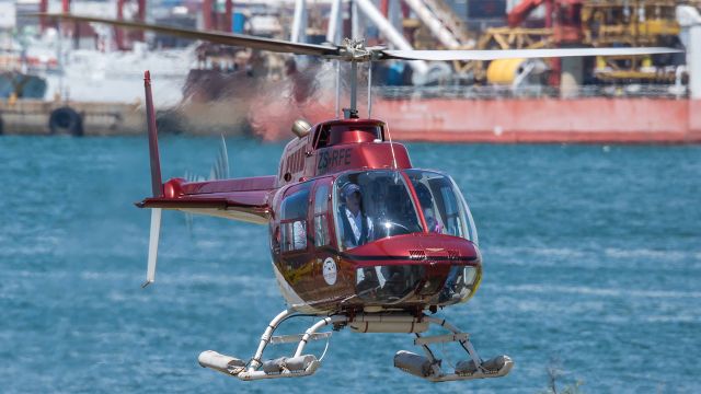 Bell JetRanger (ZS-RFE) - V&A Waterfront Cape Town heli-pad