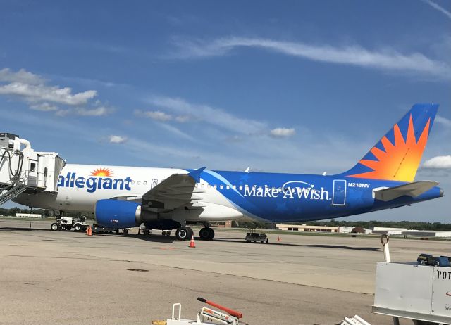 Airbus A320 (N218NV) - In the Make A Wish livery! 6/26/22.