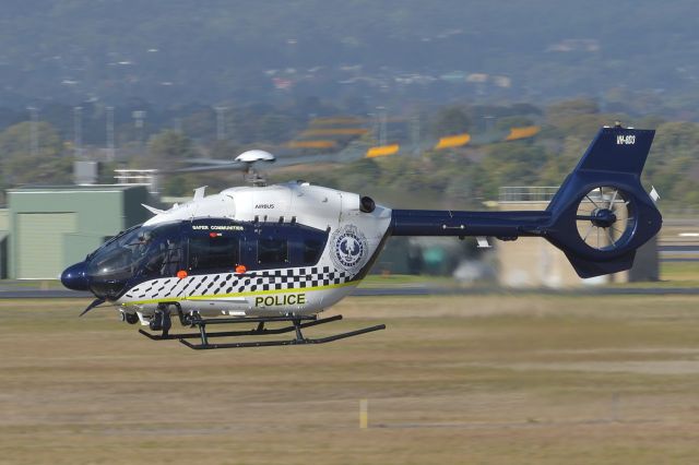 KAWASAKI EC-145 (VH-8D3) - Departing Adelaide operating Polair53, Friday July 12, 2024. br /br /This aircraft is an MBB-BK117 D-3, marketed as an Airbus H145 and to add to the confusion is listed a Kawasaki EC-145 on FlightAware.