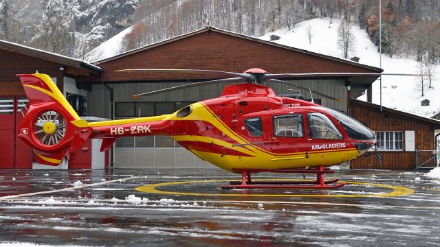 Eurocopter EC-635 (HB-ZRK) - EC-135T1 Air-Glaciers, Lauterbrunnen base, Switzerland, Nov 25, 2023