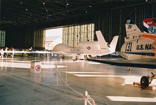 95-2001 — - USAF RQ-4A Global Hawk on display at the Edwards AFB Open House and Air Show 10-18-1997