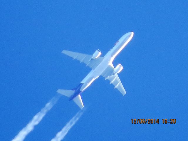 Boeing 757-200 (N780FD) - FedEx flight 522 from MEM to ICT over Baxter Springs Kansas (78KS) at 34,000 feet.