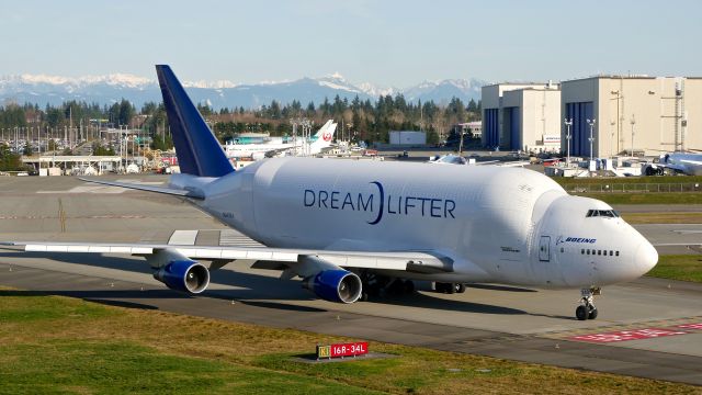 Boeing 747-400 (N249BA) - GTI4351 taxis from Rwy 34L on arrival from KCHS on 2.20.20. (B747-409(BLCF) / ln 766 / cn 24309).