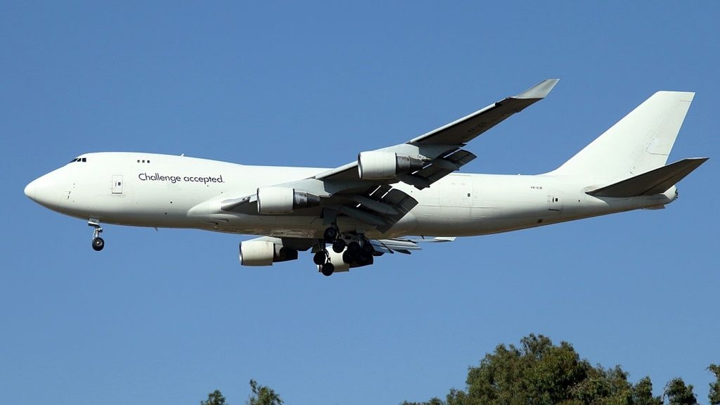 Boeing 747-400 (4X-ICB) - 31/08/2019: Cargo flight from Oslo, duration of 04h12m, on landing path to runway 30.br /A 16:9 aspect ratio.