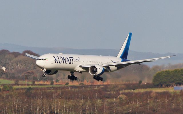 BOEING 777-300 (9K-AOH) - kuwait b777-369er 9k-aoh about to land at shannon 29/1/18.