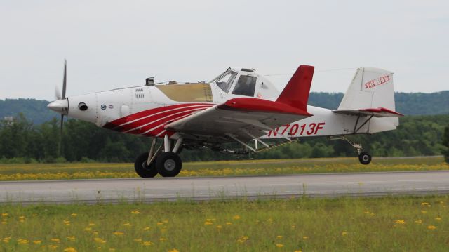 TERR-MAR Turbo Sea Thrush (N7013F) - A 2012 model Turbo Thrush S2R-T34 on a takeoff roll under mostly cloudy skies at Northeast Alabama Regional Airport, Gadsden, AL - May 8, 2021.