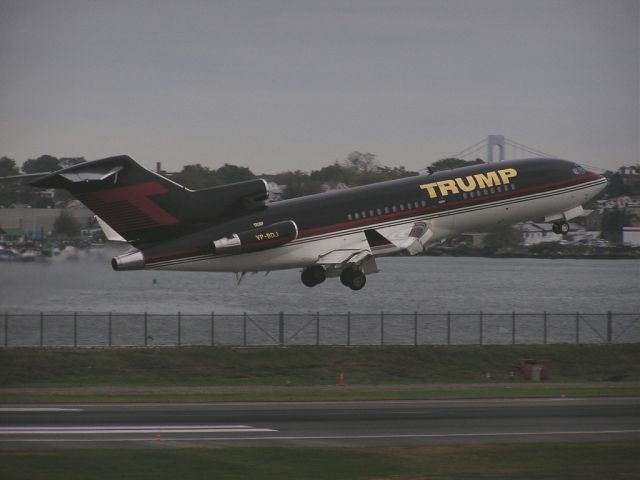 VP-BDJ — - Donald Trumps former 727-23 VP-BDJ departs Runway 13 at the Boeings homebase airport KLGA on Oct 20, 2004