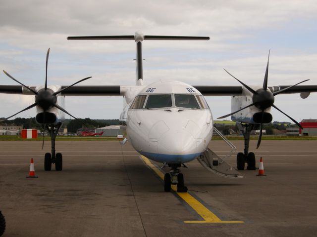 de Havilland Dash 8-400 (G-FLBE) - Flybe De Havilland Canada DHC-8-402Q Dash 8 G-FLBE in Aberdeen Dyce Airport