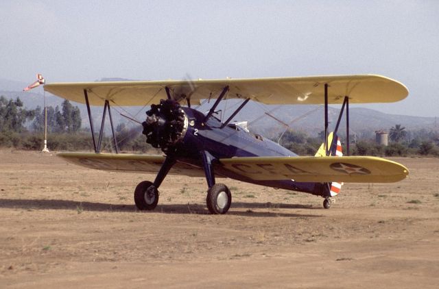 Boeing PT-17 Kaydet (CC-CFA) - Boeing A75N1 / PT-17 Stearmanbr /s/n 75-5265br /Olmué, Chilebr /Photo: 20.05.1991