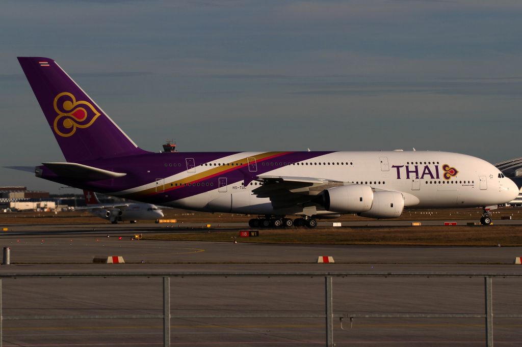 Airbus A380-800 (HS-TUC) - RWY18 (Startbahn West)