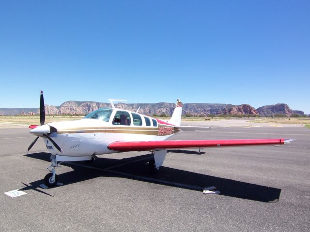 Beechcraft Bonanza (36) (N4468S) - N4468S, 1975 A36 Bonanza, on ramp at Sedona, AZ (KSEZ)