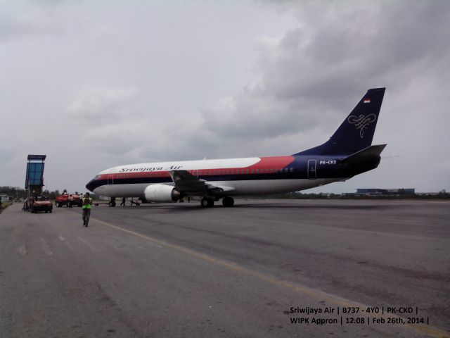 BOEING 737-400 (PK-CKD) - Ready for Pushback for take-off at runway 34