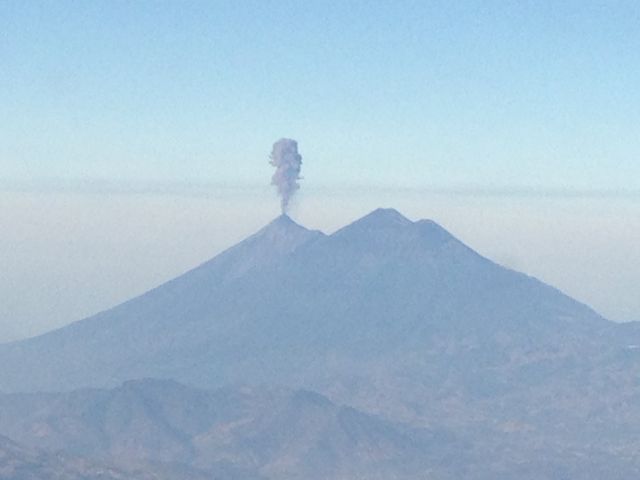 Boeing 757-200 — - Minor eruption departing Guatemala City.