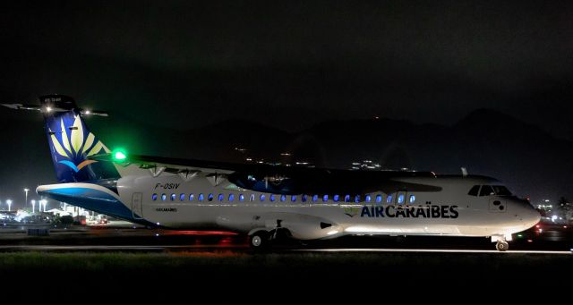 ATR ATR-72 (F-OSIV) - Air Caraibes ATR departing at night