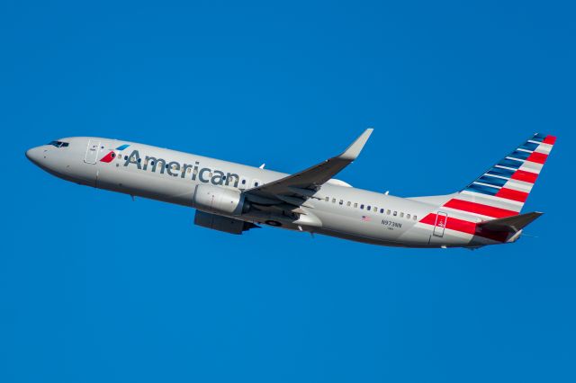 Boeing 737-800 (N973NN) - Taking off from Dallas Fort Worth International November 30, 2019.