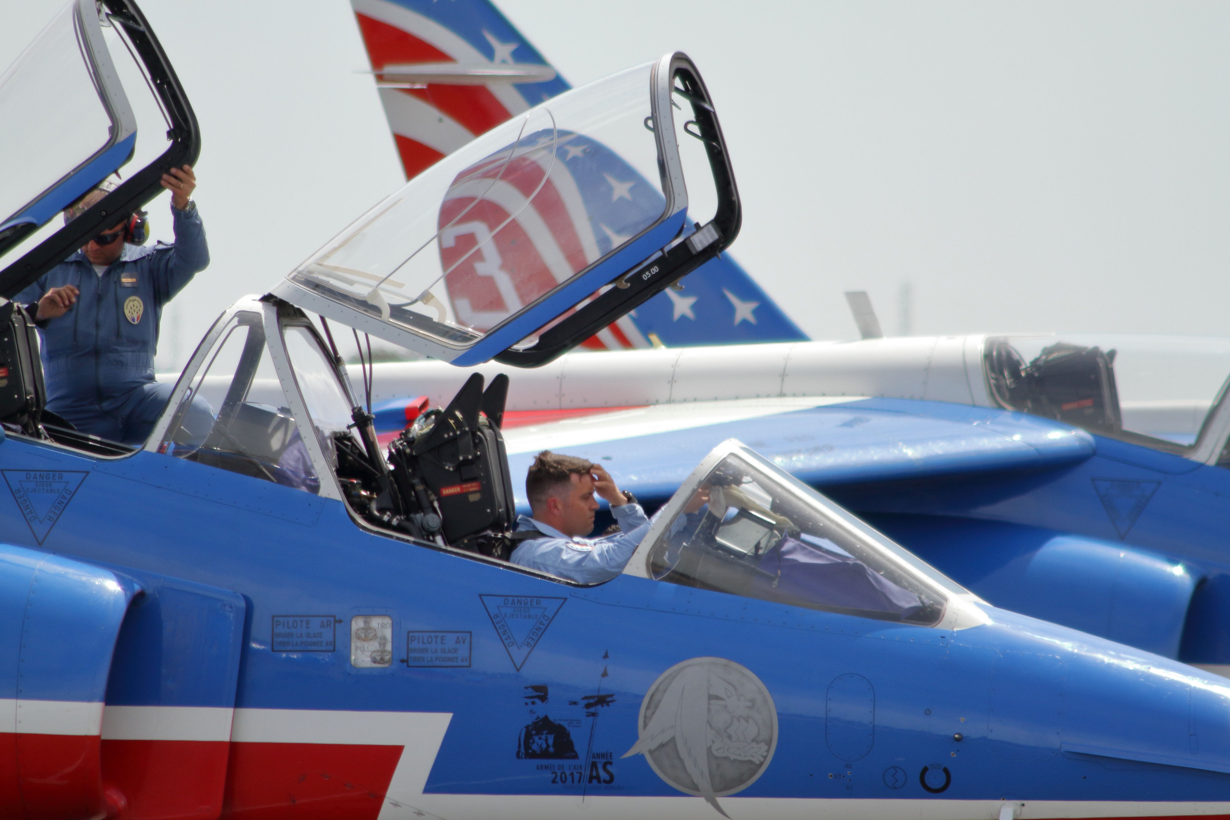 DASSAULT-BREGUET/DORNIER Alpha Jet (F-TETF) - Commandant Christophe Dubois - Patrouille de France lead pilot (No. 1) - 04/15/17