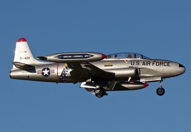 Lockheed T-33 Shooting Star (NX165KK) - Canadair CT-133 arriving in the early morning light for the Alliance Fort Worth Airshow 10/10/2018 (Please view in "full" for highest image quality)