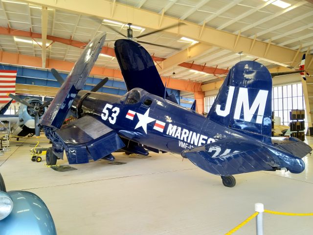 VOUGHT-SIKORSKY V-166 Corsair (NX53JB) - F4U-4 Corsair. This aircraft is located at the War Eagles Air Museum in Santa Teresa, New Mexico.