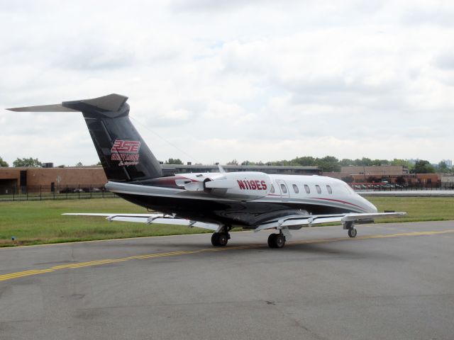 Cessna Citation III (N119ES) - Holding short for departure runway 24.