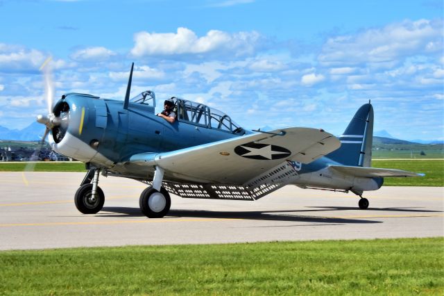 Douglas A-24 Dauntless (NX5254L) - Douglas A-24 Dauntless at the Wings Over Springbank Air Show in July 2019.