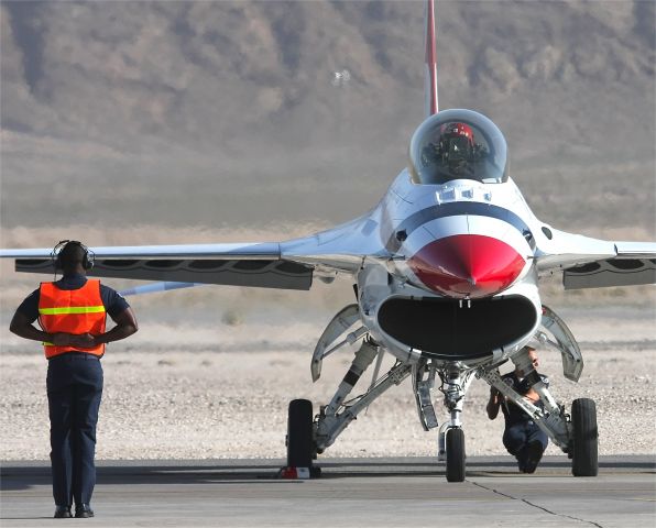 Lockheed F-16 Fighting Falcon — - Thunderbirds at Nellis AFB, Nevada, USA  br /9th November 2012