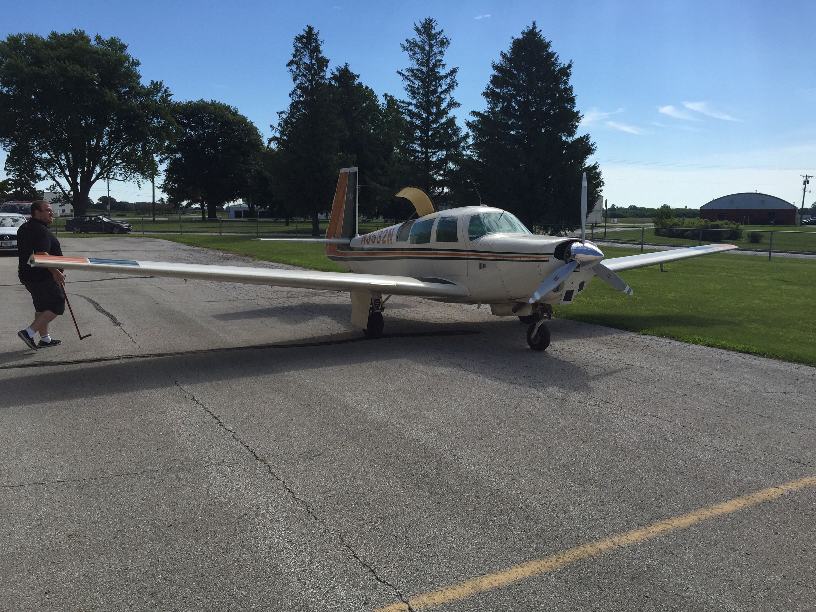 Mooney M-20 (N3532N) - Preflight before flying to Waterloo, IA.