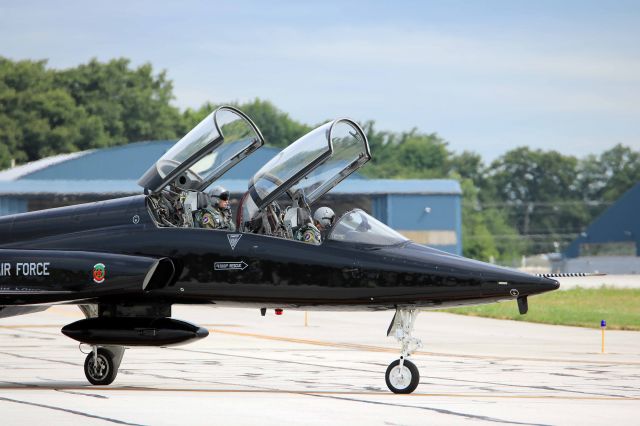 Northrop T-38 Talon (63-8229) - A USAF T-38A Talon, 63-8229, c/n 5576, from the 1st Fighter Wing, 71st Fighter Training Squadron, Langley AFB, VA, Langley Adversaries, taxiing out for departure from the 2016 Toledo Air Show on 18 Jul 2016.