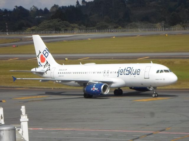 Airbus A320 (N586JB) - I ❤️ NY Livery in Medellín-Jose Maria Cordova International Airport 