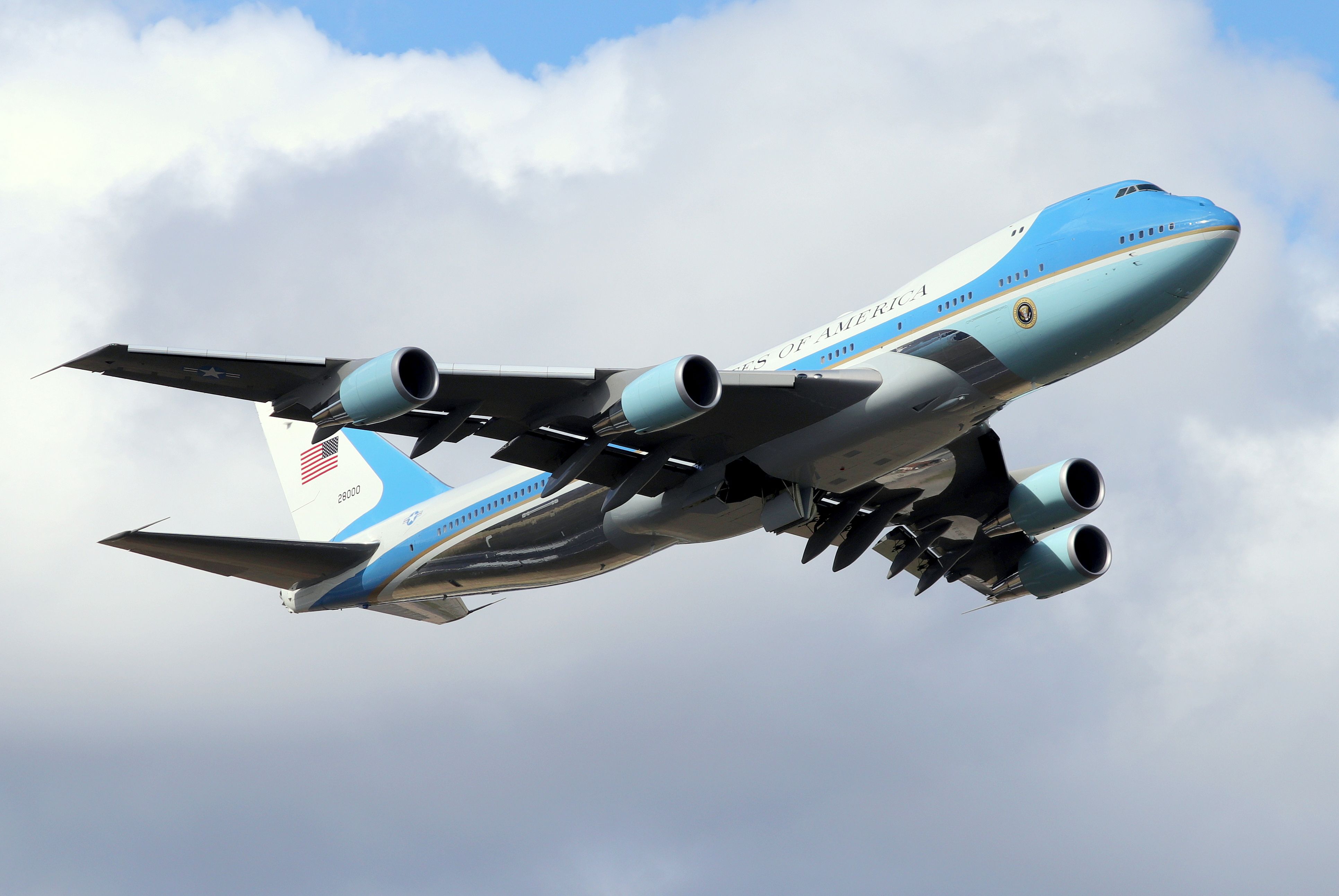 Boeing 747-200 (82-8000) - 'Air Force One' departing for Andrews after President Biden's visit to Portsmouth, NH  (4/19)