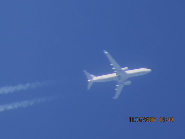 Boeing 737-800 (N37298) - United flight 1287 from SFO to ATL over Southeastern Kansas at 39,000 feet.