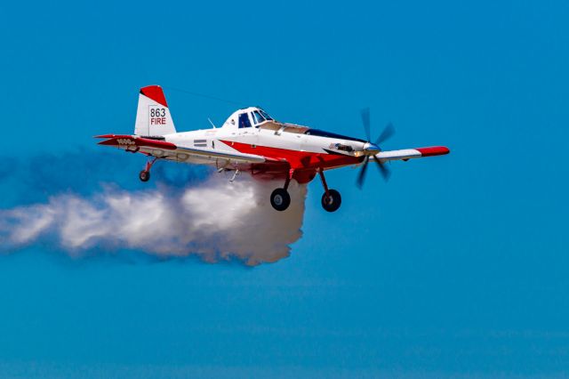 AIR TRACTOR Fire Boss (N805NZ) - Wildfire Air Tanker Demonstration and Display at KFNL.