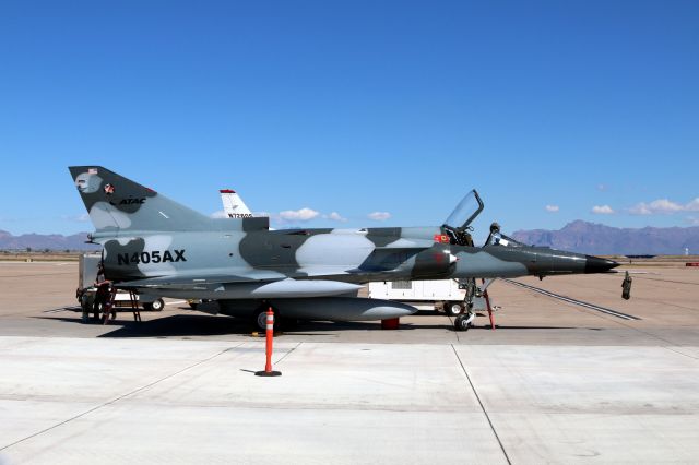 IAI Kfir (N405AX) - On the FBO ramp.