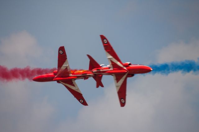 Boeing Goshawk — - The Solo pair crossing tails at RIAT 2018 