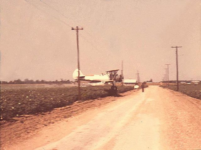 UNKNOWN — - Says it all. Dragging it through the cotten.Taken around the early 50s in Thibodeaux,Louisiana by Bill Binnings of a Delta Duster. Pilot Jim St. Julien