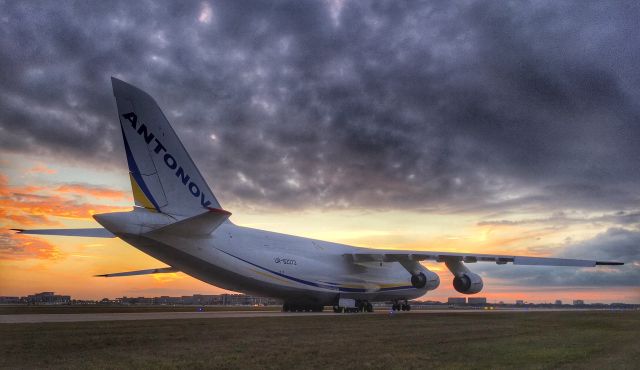 Antonov An-124 Ruslan (UR-82073) - Sunset over the Antonov in TPA.