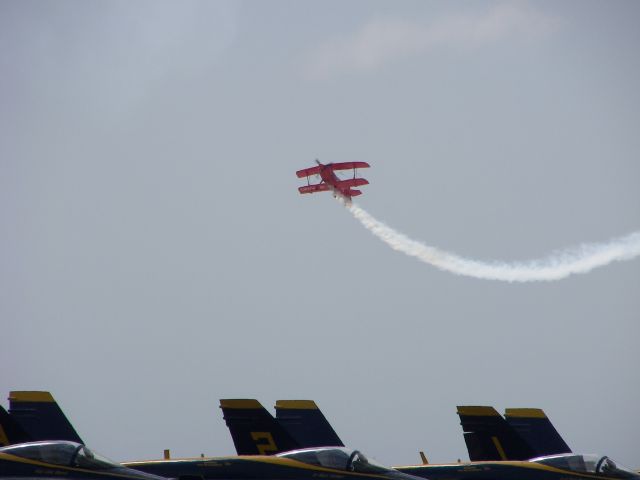 — — - MCAS Miramar Airshow 2008  San Diego,CA  Sean D Tucker pulls to the verticle before the ribbon cut!