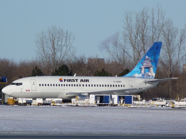 C-GCPT — - sitting among the baggage carts on Boxing day.