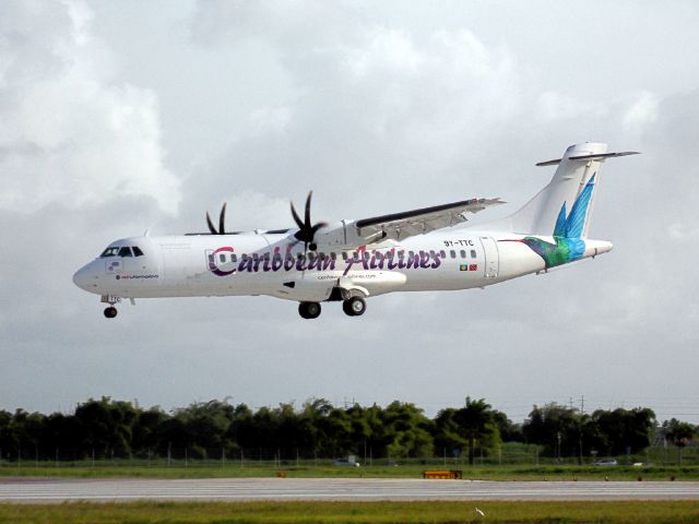 ATR ATR-72 (9Y-TTC) - Caribbean Airlines 3rd ATR 9Y-TTC arriving @ Piarco from its delivery flight.