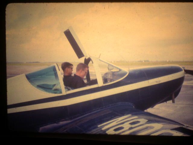 SUPERMARINE Swift (N80986) - This is my Uncle Jack's 1946 Swift when he taught physics at University Michigan Ann Arbor, circa 50's/60's taking my Uncle Jim for a ride at Kearney Nebraska Airport.