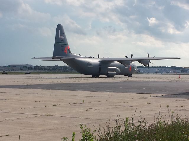 Lockheed C-130 Hercules (ANG11461) - ANG 11461, parked outside of Signature Flight Services, after landing at General Mitchell (7/17/15).