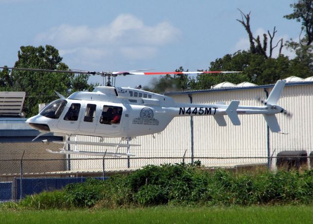 Bell 407 (N445MT) - Lifting off from Metro Aviation / Downtown Shreveport.