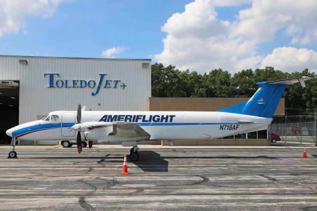 Beechcraft 1900 (N718AF) - N718AF on the ramp at KTOL on 27 Jun 2019.