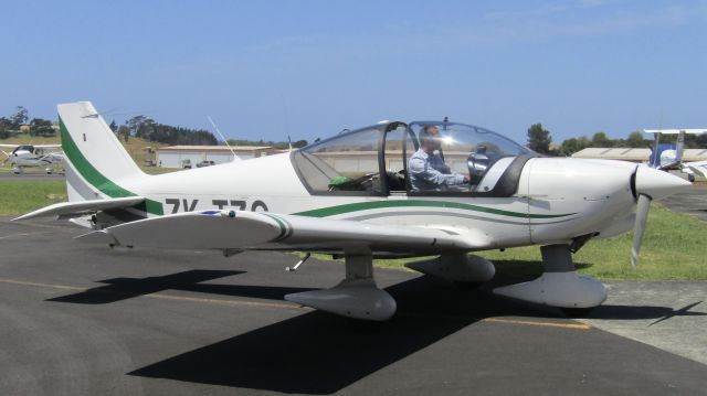 ROBIN R-2160 Alpha Sport (ZK-TZG) - North Shore Aero Club's TZG returning to the club ramp after refuelling.