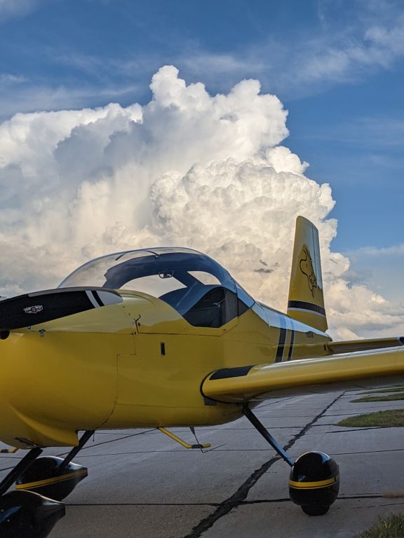 Vans RV-12 (N980KM) - Towering Cumulus Sky 