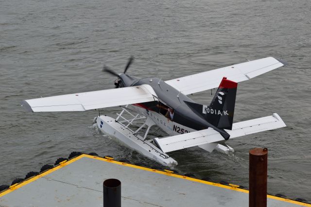 Daher Kodiak 100 (N252K) - A blade seaplane leaving dock at the new york skyport. Taken from the parking garage above