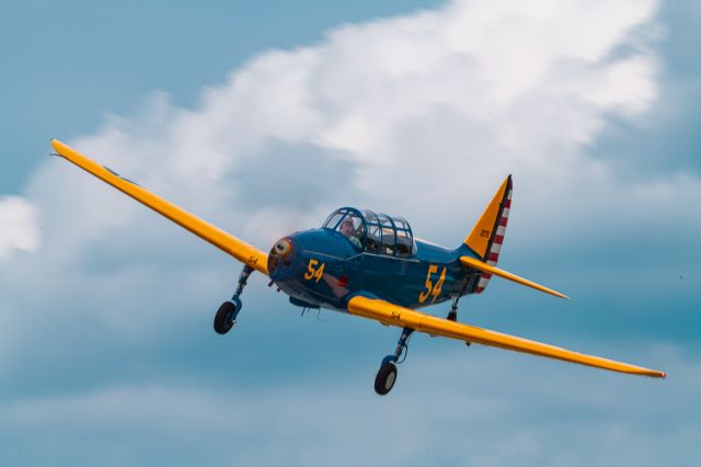 N54254 — - A 1941 Fairchild PT-19 (M-62A-3) making a pass over Heritage Field during an Antique Plane Fly In 5/22/21.