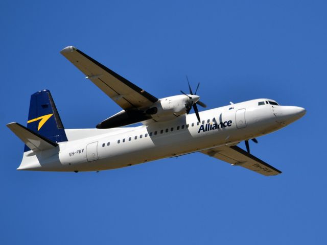 Fokker Maritime Enforcer (VH-FKV) - Getting airborne off runway 23. Thursday 12th April 2012.