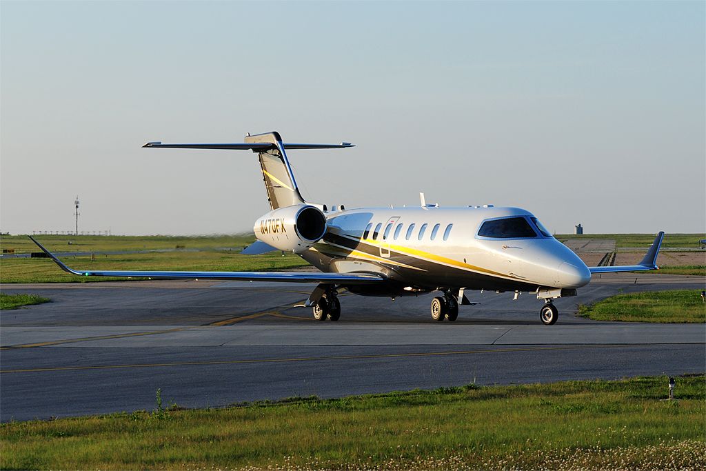 Learjet 45 (N470FX) - Flexjet 470 arriving just prior to sunset from PHL