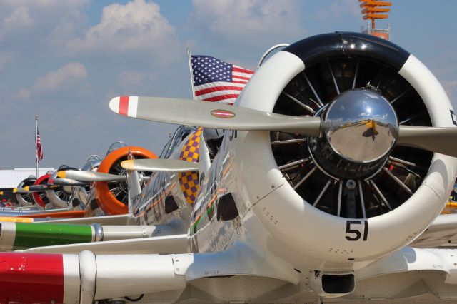 North American T-6 Texan — - In the Warbird Plaza at Oshkosh - T 6 Texan Gala.